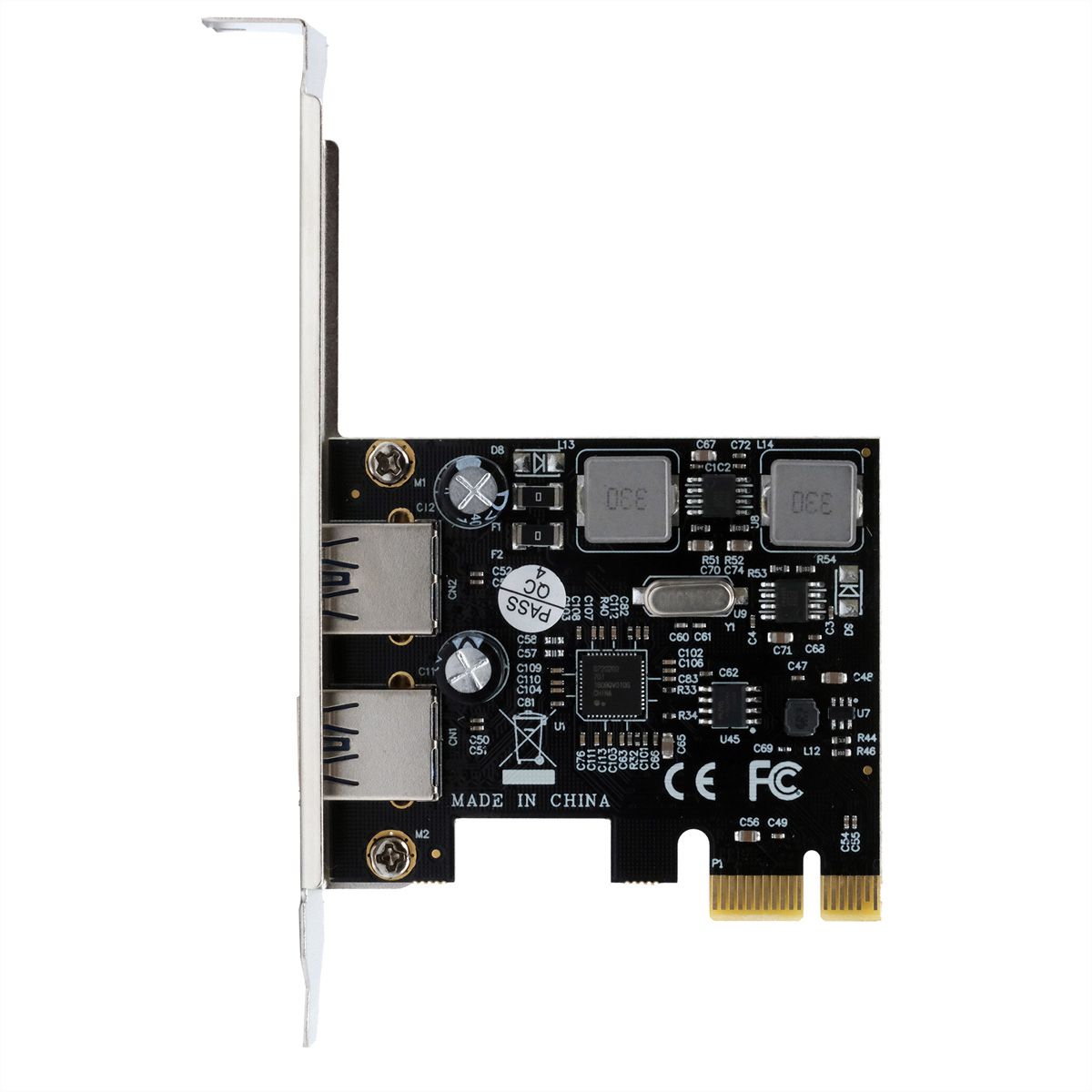 EXSYS EX-11192 Carte PCIe 2 ports USB 3.2 Gen 1 avec Self Power