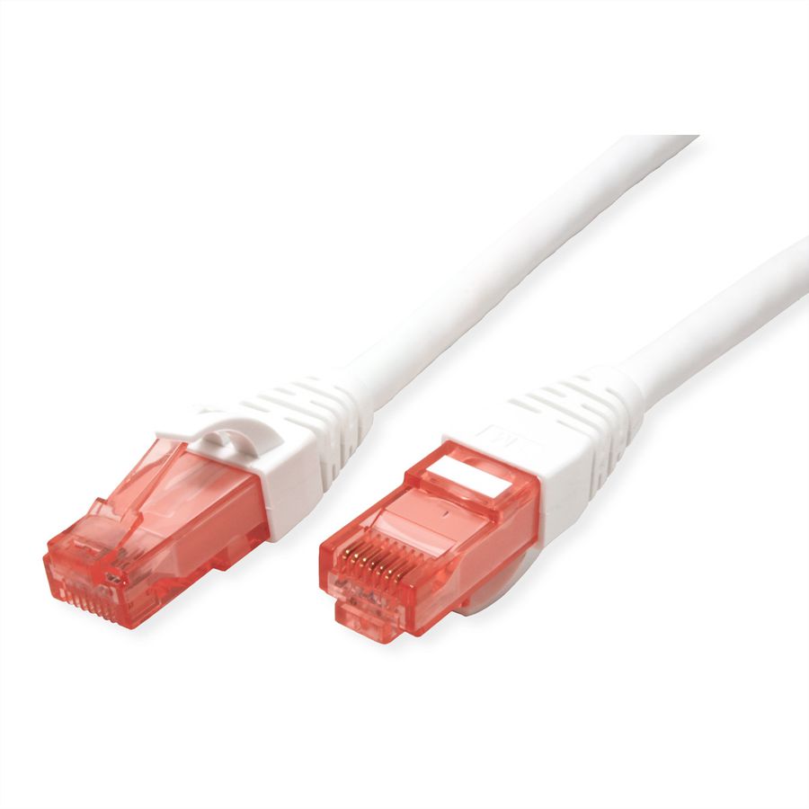 Cordon ROLINE UTP Cat.6, LSOH, Component Level, blanc, 1 m