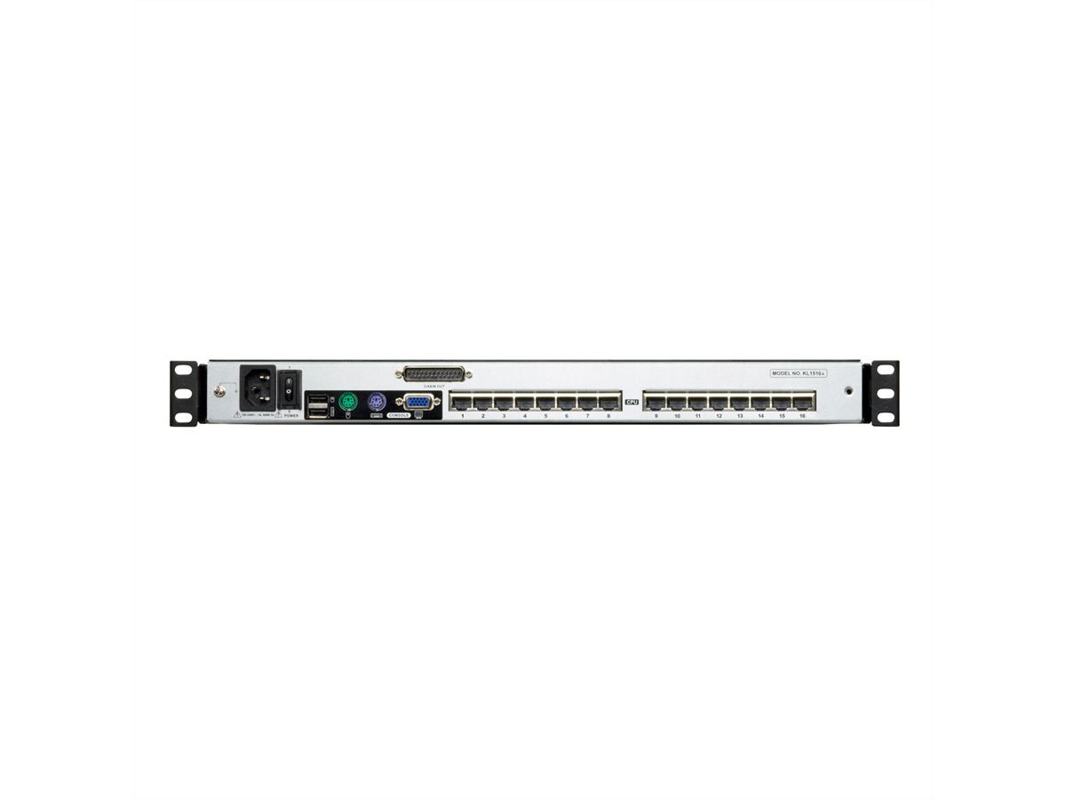 ATEN KL1516AM ATEN KL1516AM Switch KVM Cat.5e/6 LCD à 16 ports (Double rail), FR-Layout