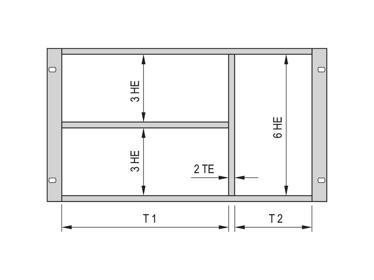 Kit de montage combiné SCHROFF pour châssis, 63:19 CV