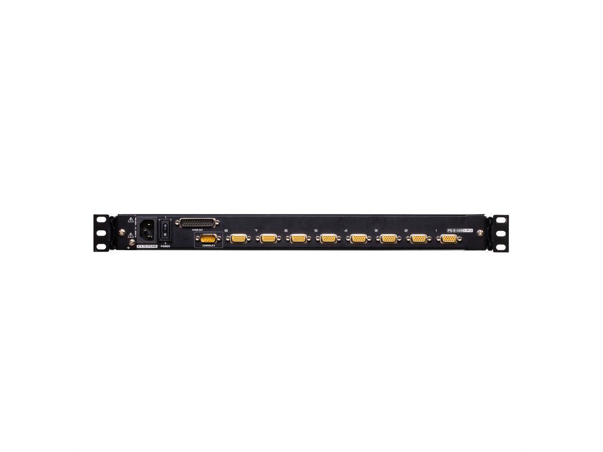 ATEN CL5708MW Commutateur KVM VGA LCD 43cm large à un seul rail PS/2-USB 8 ports , FR-Layout