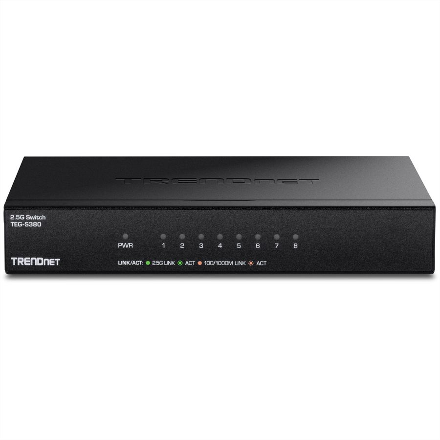 TRENDNET TEG-S380 Switch 2.5G non administrable à 8 ports, noir