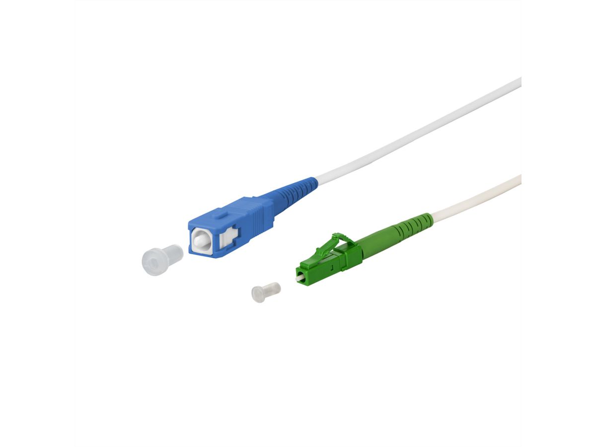 METZ CONNECT OpDAT cordon de brassage, SC-S/LC-S APC OS2, 1 m