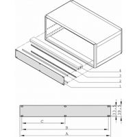 SCHROFF Panneau frontal partiel CEM 1 U - PANNEAU FRONTAL PARTICULIER HF 1U 84TE
