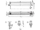 Connecteur SCHROFF Type B, EN 60603, DIN 41612, femelle, 64 contacts, broches à souder, 2.5 mm