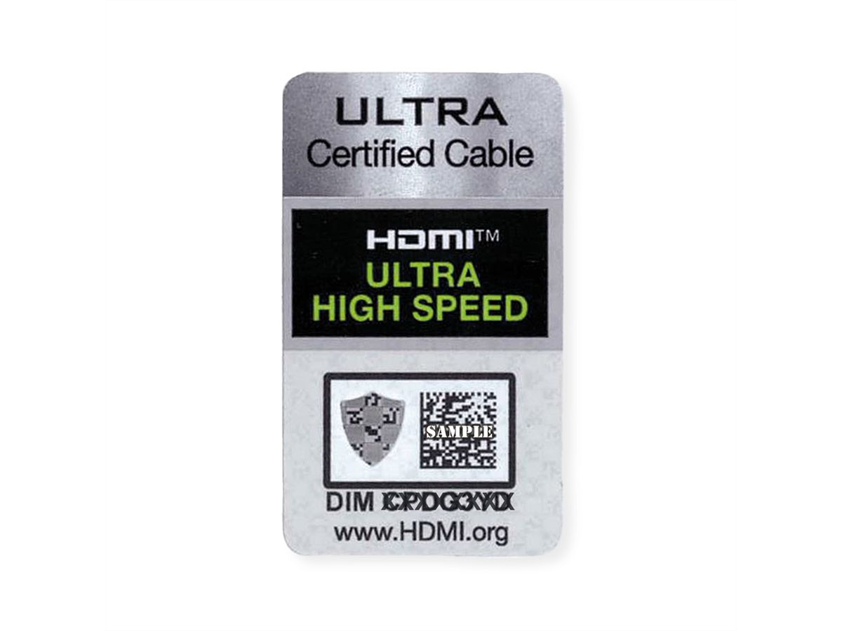 ROLINE GREEN ATC Câble HDMI avec Ethernet Ultra HD 8K, M/M, noir, 2 m