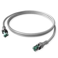 Cordon EasyLan DualBoot PushPull IP20, Cat.6A (Classe EA), S/FTP, gris, 1 m