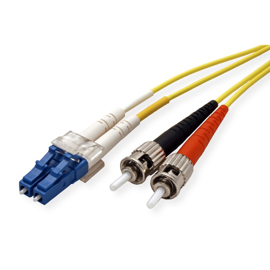 Câble Patch FO duplex Singlemode E9/125 µm LC/ST, jaune, 10 m