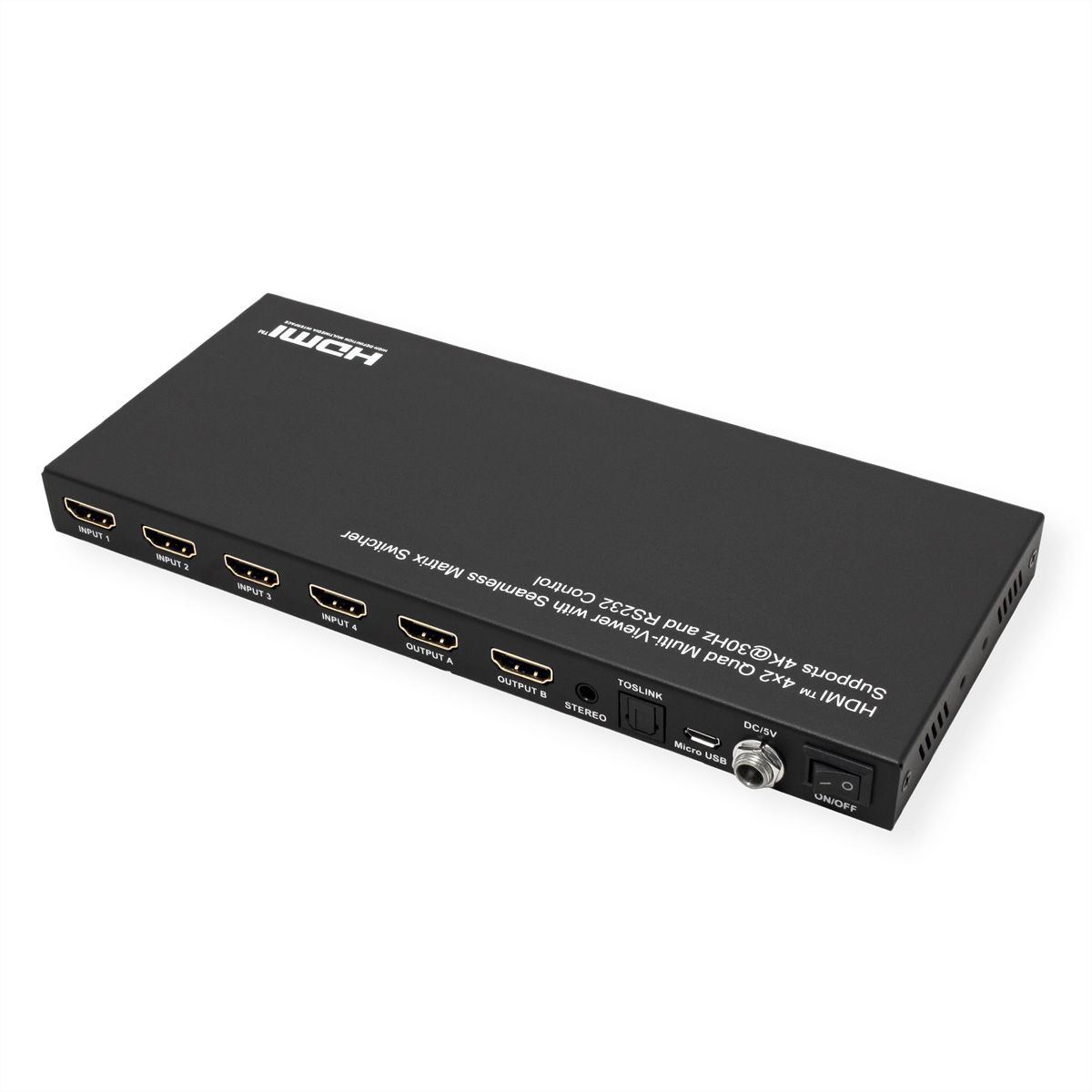 VALUE Switch matriciel HDMI 4x2 QUAD multi vues, commutation sans rupture
