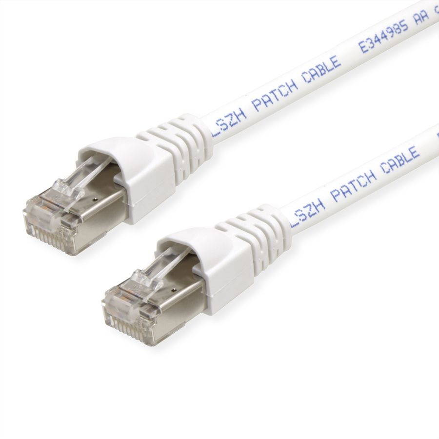 TELEGÄRTNER Cordon S/FTP, Cat.6A, LSOH, blanc, 1,5 m