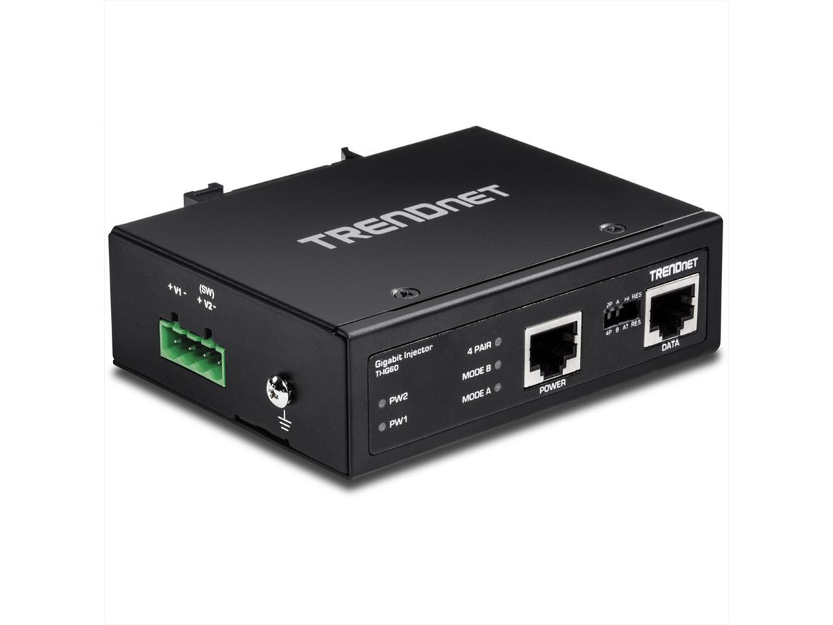 TRENDnet TI-IG60 Injecteur industriel renforcé PoE+ Gigabit 60 watts