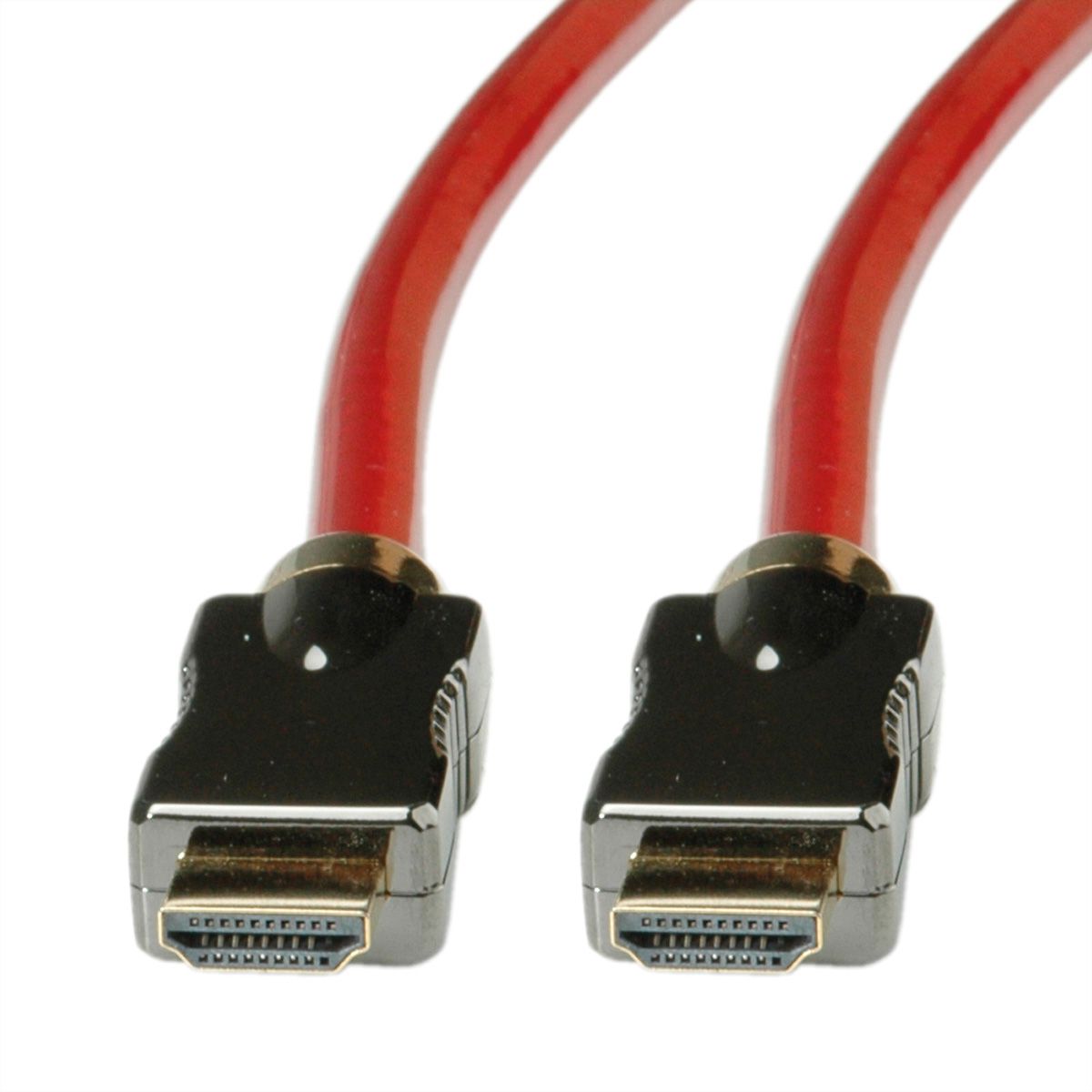 ROLINE Câble HDMI 8K (7680 x 4320) avec Ethernet, M/M, rouge, 1 m