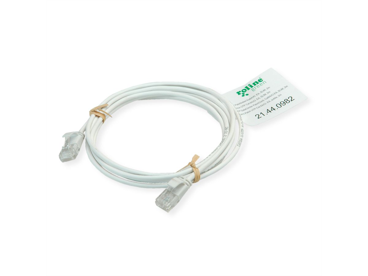 ROLINE GREEN Cordon Data Center UTP Cat.6A (Classe EA), LSOH, slim, vert, 0,5 m