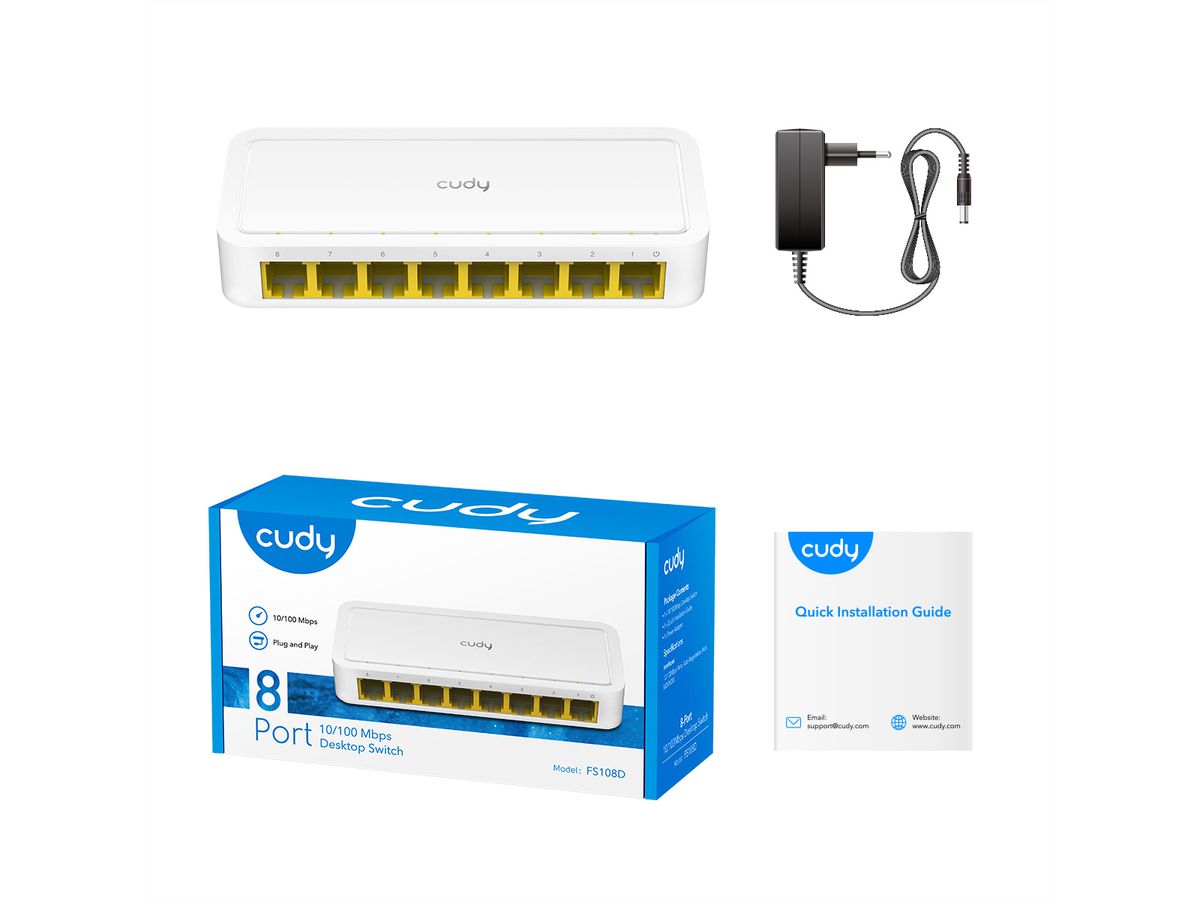 CUDY FS108D Switch 8 ports 10/100 Mbps bureau
