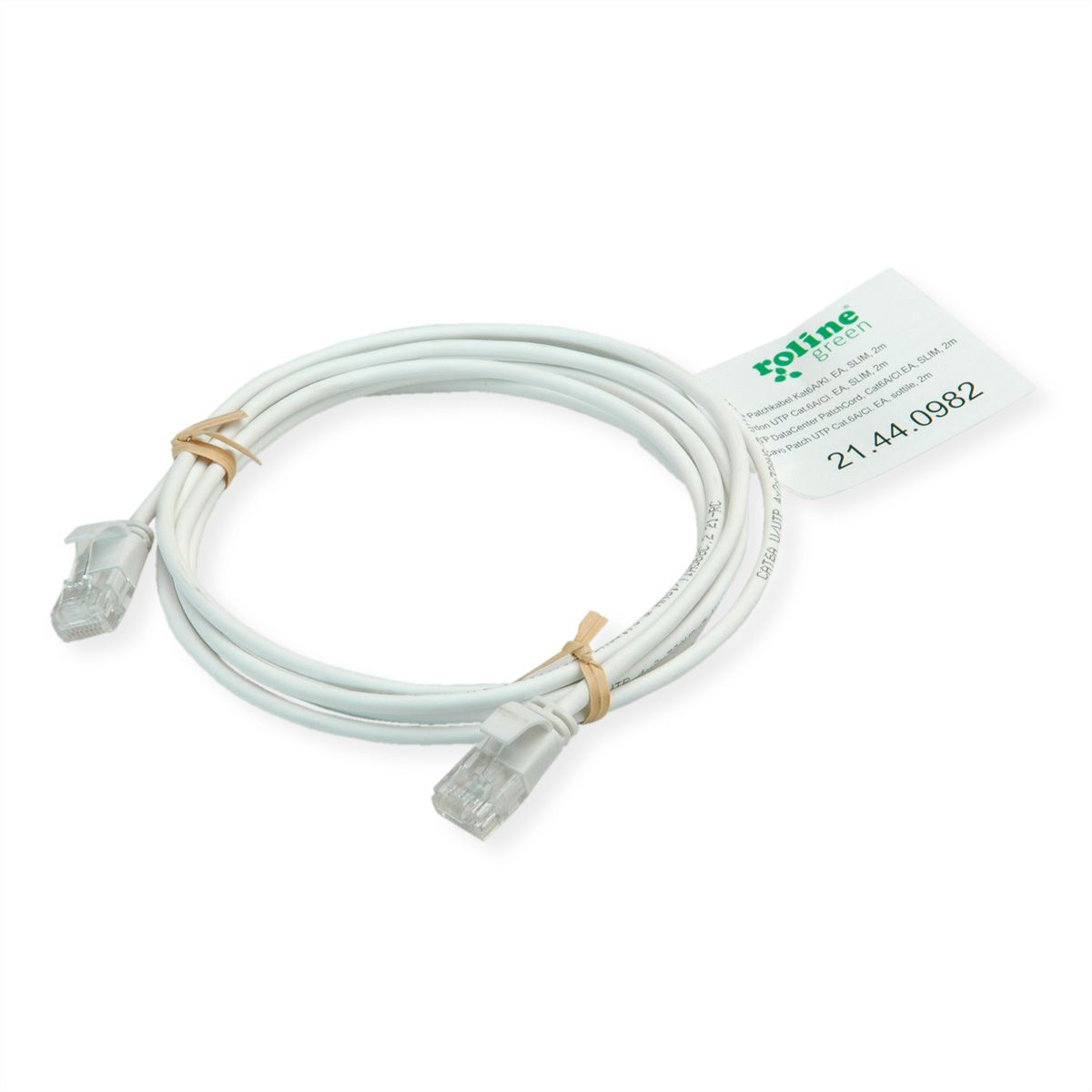 ROLINE GREEN Cordon Data Center UTP Cat.6A (Classe EA), LSOH, slim, blanc, 0,5 m