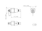 METZ CONNECT E-DAT Industry IP67 V4 coupleur de câbles, + RJ45 insert de field jack Cat.6 Class EA, T568B