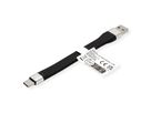 ROLINE Câble USB 3.2 Gen 2 en silicone, C-A, M/M, 10Gbit/s, Emark, noir, 11 cm
