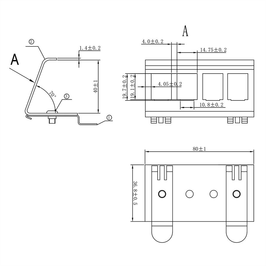 VALUE Adaptateur pour rail DIN, vide, pour 4 Keystones