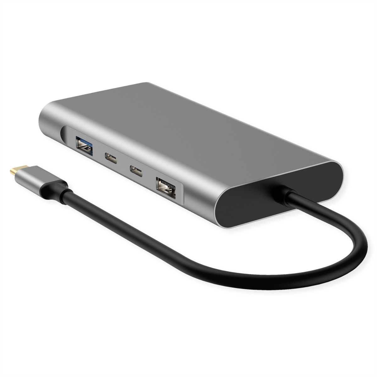 VALUE Station d'accueil USB type C, 2x 4k HDMI, DP, VGA, Gigabit Ethernet, 2x USB-C, 2x USB-A, PD