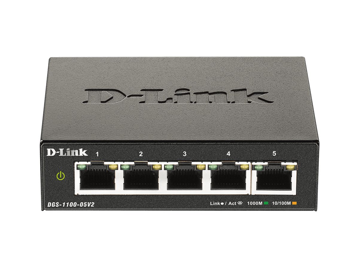 D-Link DGS-1100-05V2 commutateur réseau Géré Gigabit Ethernet (10/100/1000) Noir