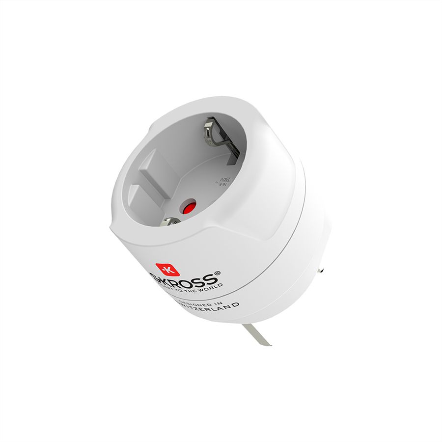 SKROSS Adaptateur de voyage Europe vers Royaume-Uni, pour appareils à 2 et 3 pôles
