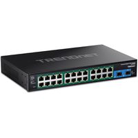 TRENDnet TI-RP262 Switch PoE+ Gigabit industriel, 26 ports montable sur rack