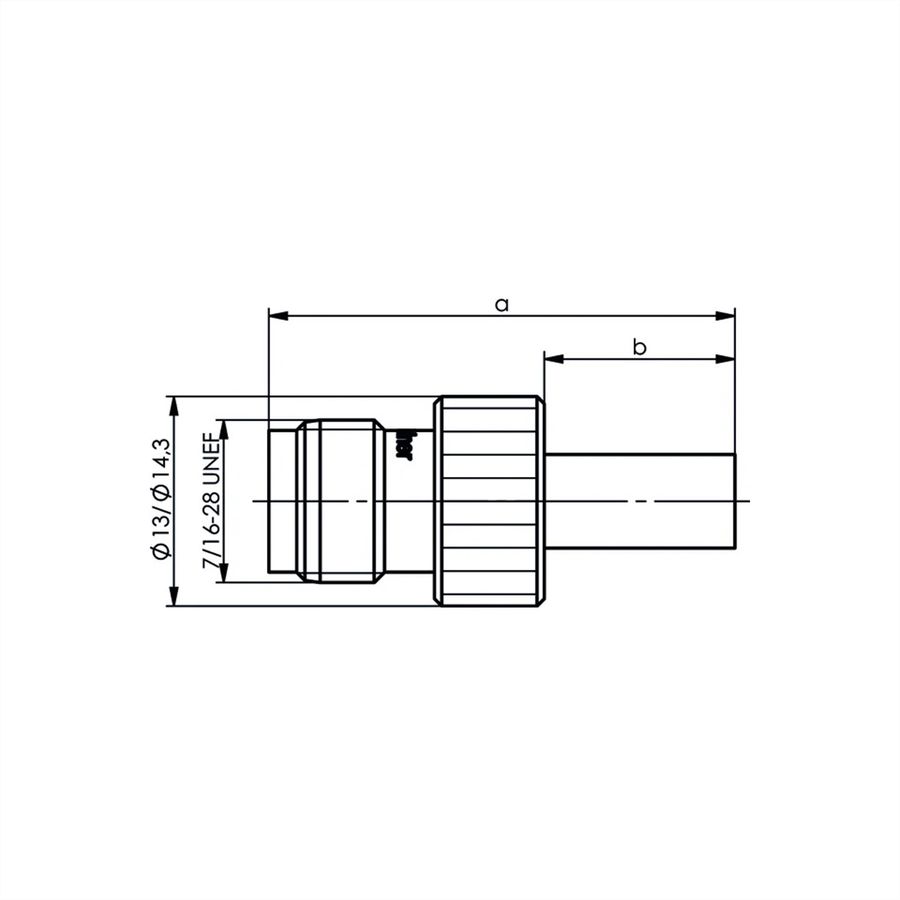 TELEGÄRTNER Prise de câble TNC 50 ohms , pour RG-58C/U, sertissage