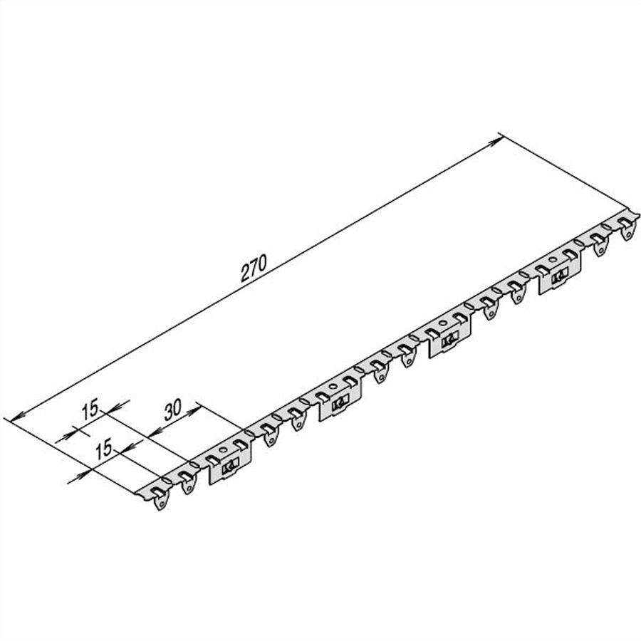 SCHROFF Joint CEM (acier inoxydable) entre la tôle de protection et le flanc - KONT.STR ADBL-SW 10STK