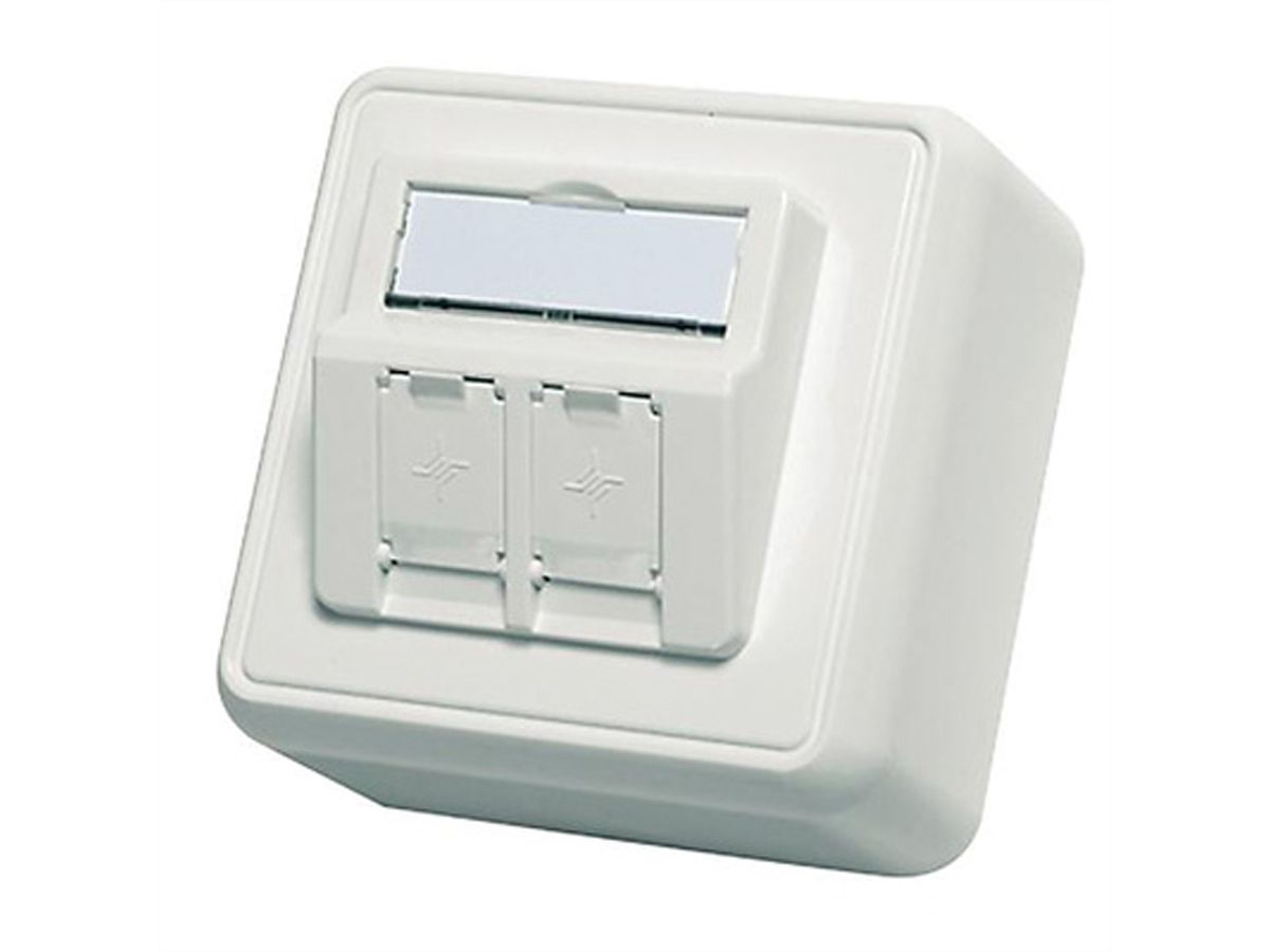 TELEGÄRTNER Module pour boîtier blanc, 2 prises