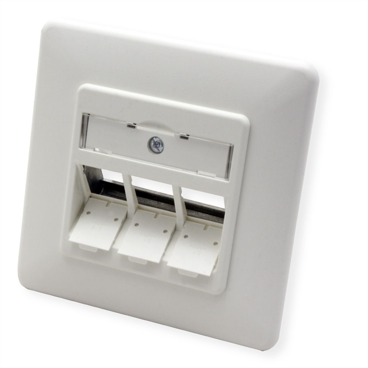 METZ CONNECT Keystone boîtier de raccordement encastré 3 port non équipé, blanc pur