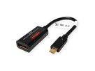 ROLINE Câble adaptateur USB type C - DisplayPort, v1.2, M/F, bidirectionnel, 0,2 m