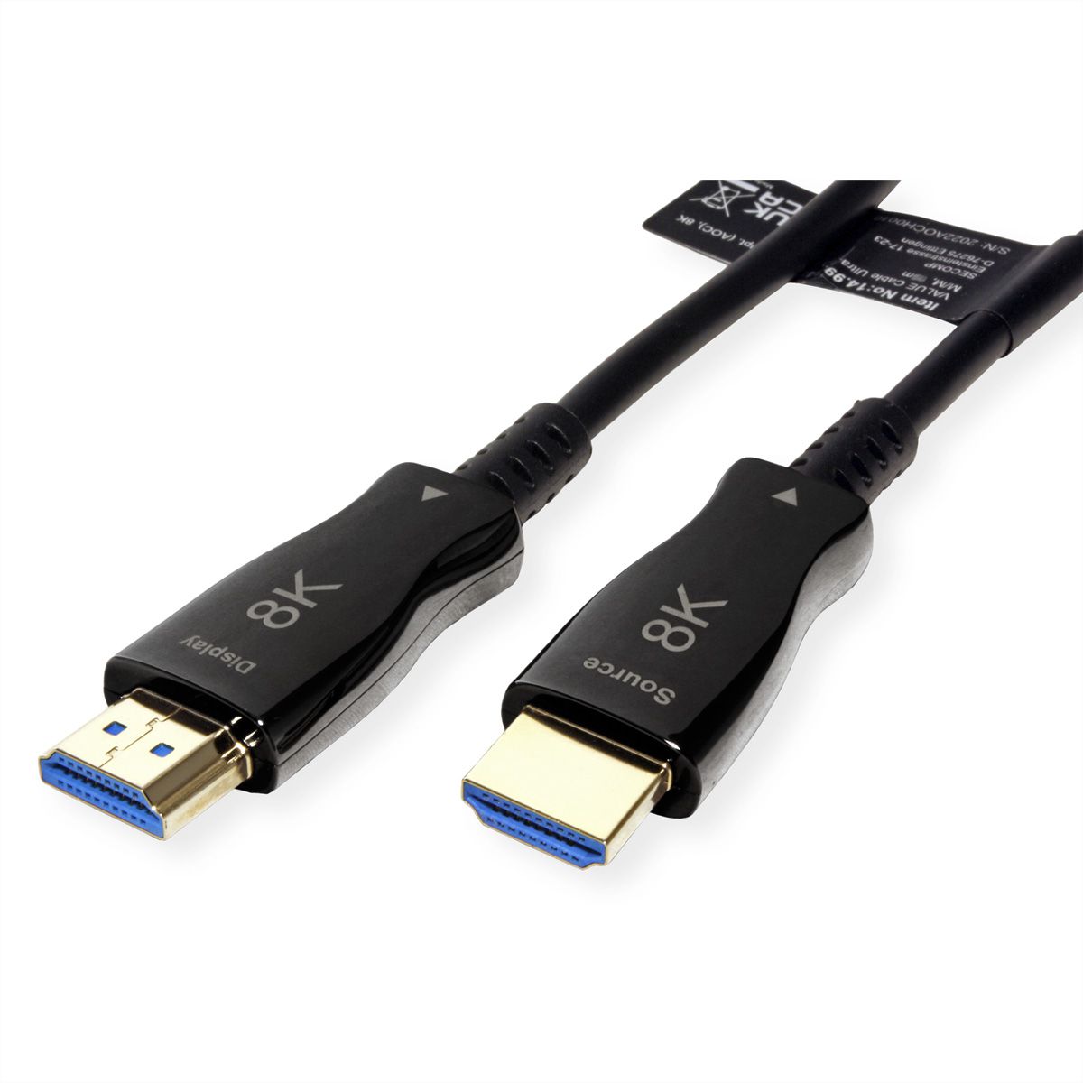 VALUE Câble Ultra HDMI actif optique 8K, 50 m