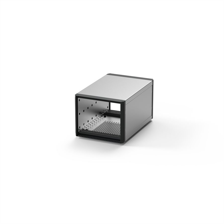 SCHROFF RatiopacPRO, coffret de bureau, blindage rétractable, garniture frontale, 3 U, 28 CV, 315 mm