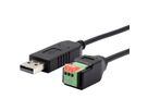 EXSYS EX-13009 Câble USB vers série 1S RS-485, bloc terminal avec bouton-poussoir, 1.0 m (chipset FTDI)
