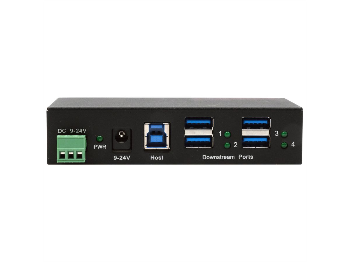 EXSYS EX-1244HMS HUB 4 ports USB 3.2 Gen 1 Din-Rail kit et mur VIA VL813 Chipset