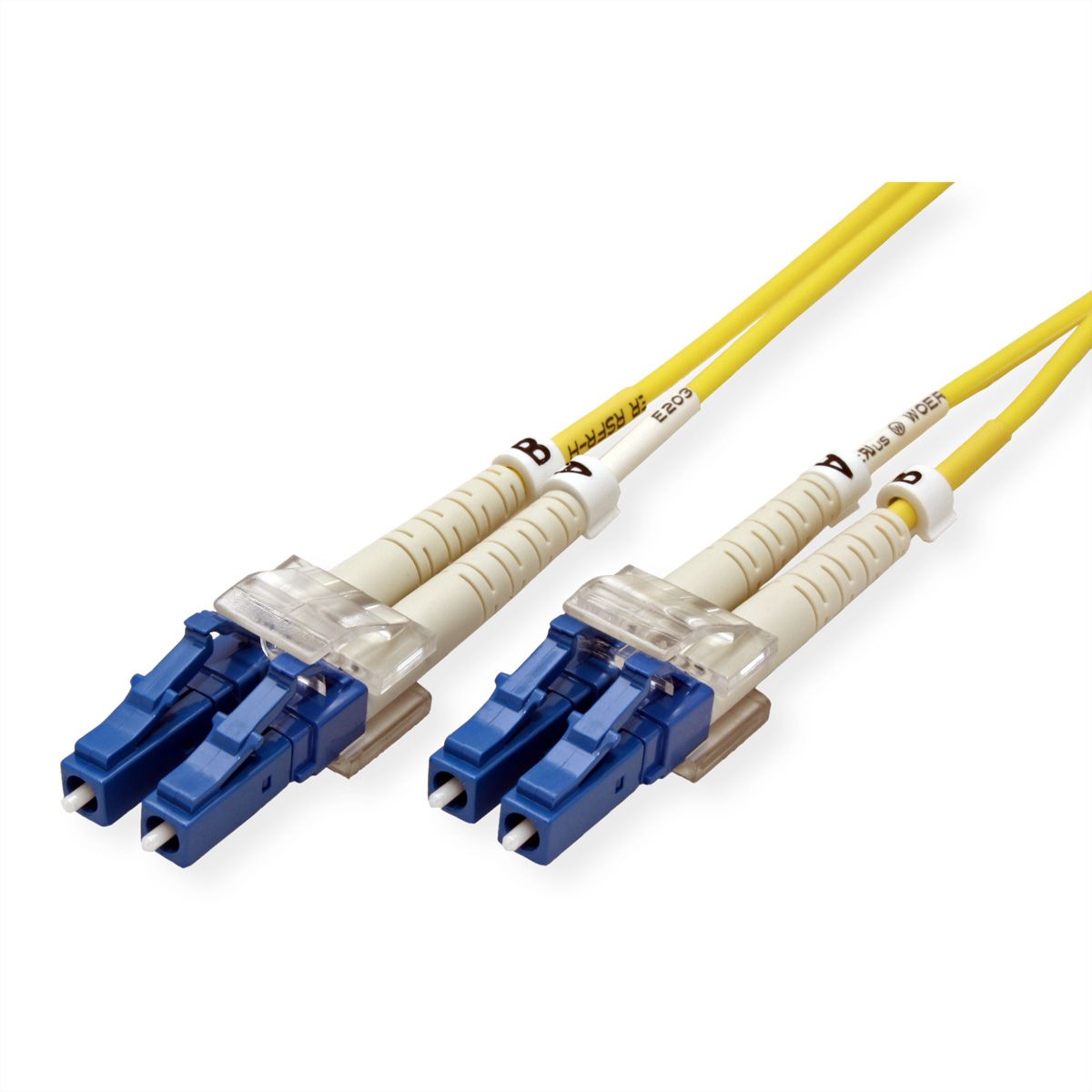 Câble Patch FO duplex Singlemode E9/125µm LC/LC, jaune, 5 m