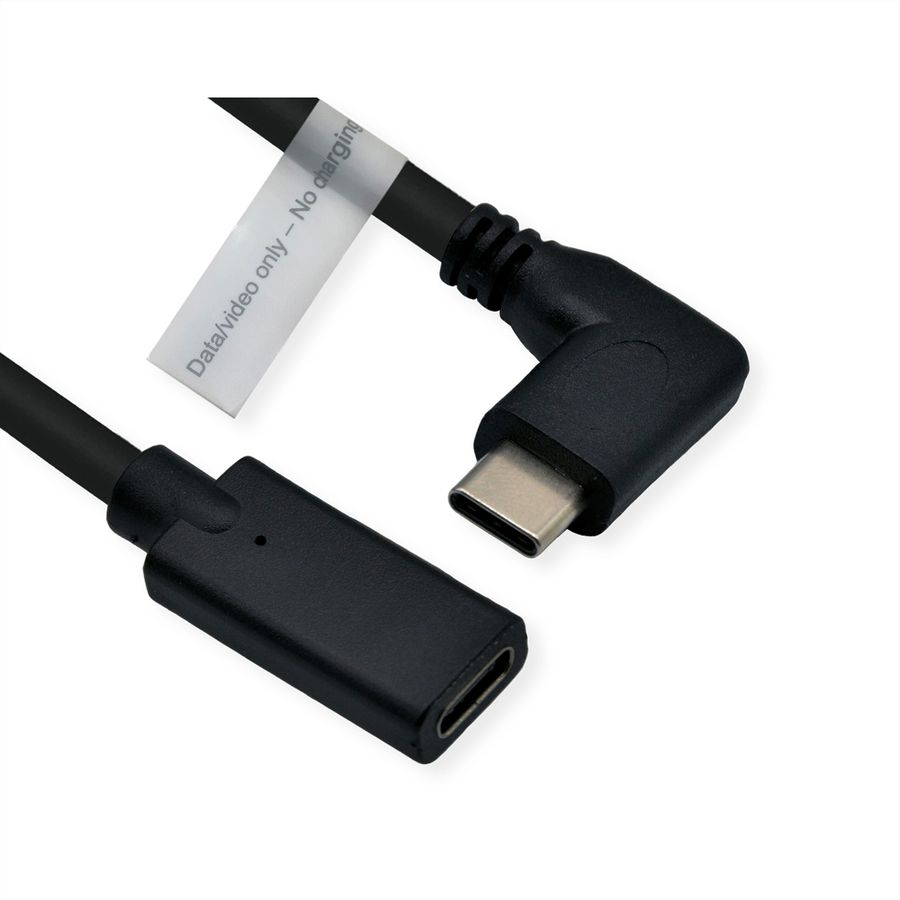 ROLINE Câble d'extension vidéo USB typeC (DP Alt Mode), C-C, M/F, noir, 2 m