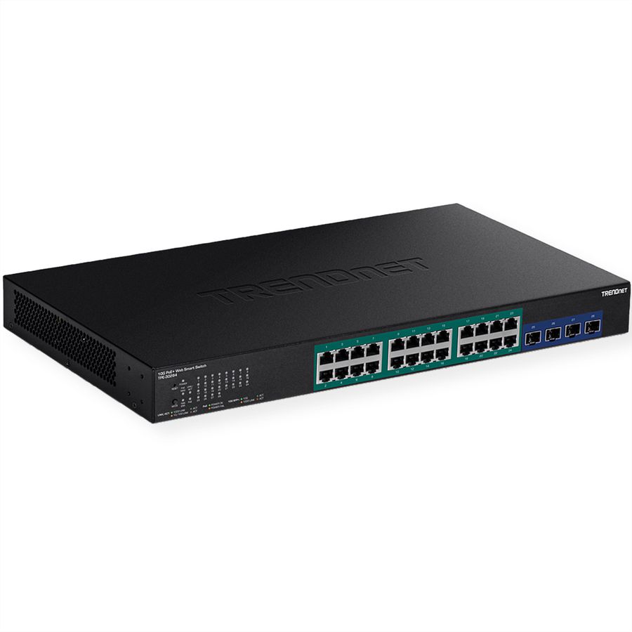 TRENDnet TPE-30284 Switch PoE+ web smart Gigabit à 28 ports avec logements SFP+ 10G