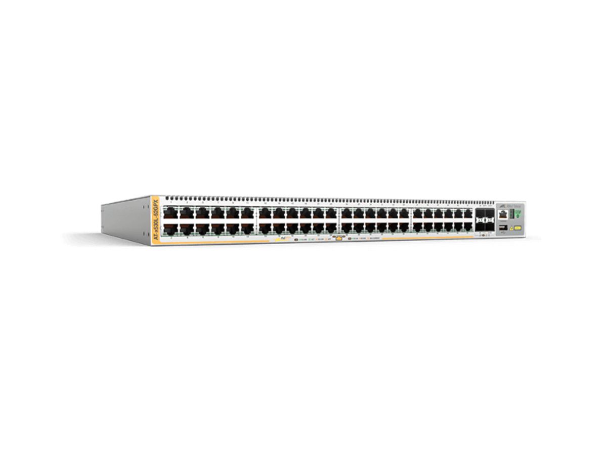 Allied Telesis AT-x530L-52GPX-50 Géré L3 Gigabit Ethernet (10/100/1000) Connexion Ethernet, supportant l'alimentation via ce port (PoE) Gris