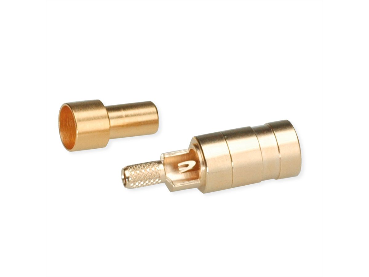 TELEGÄRTNER Prise SMB pour RG-316/U, plaqué or Connexion à souder/à sertir