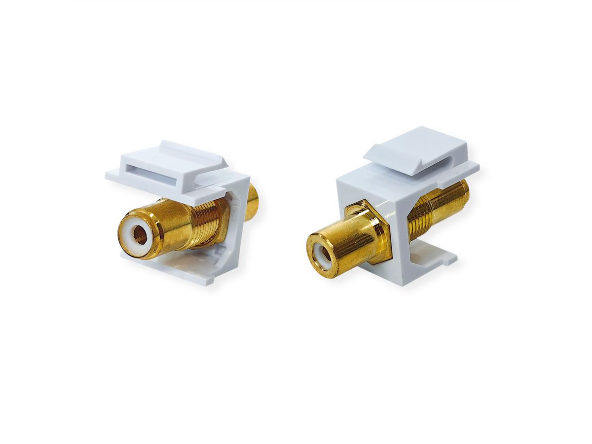 VALUE Coupleur Keystone RCA, plastique, blanc