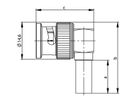 TELEGÄRTNER Fiche BNC coudée 75 Ohm