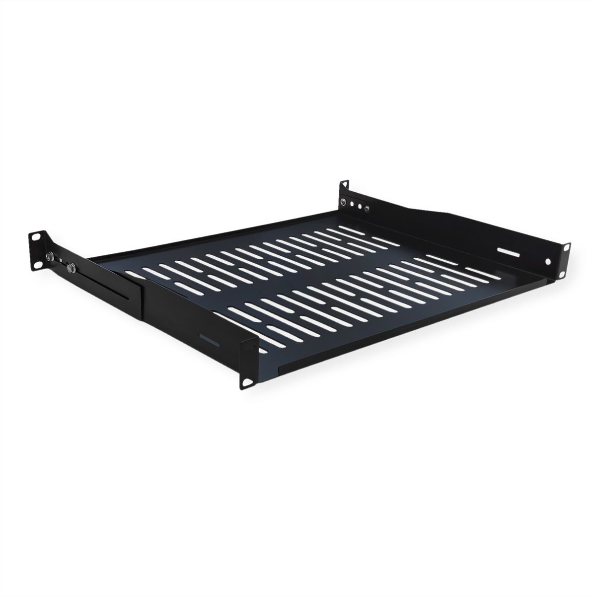 VALUE Etagère 19", 485 x 350 mm, 1 U, max. 25 kg, forme en U, noir
