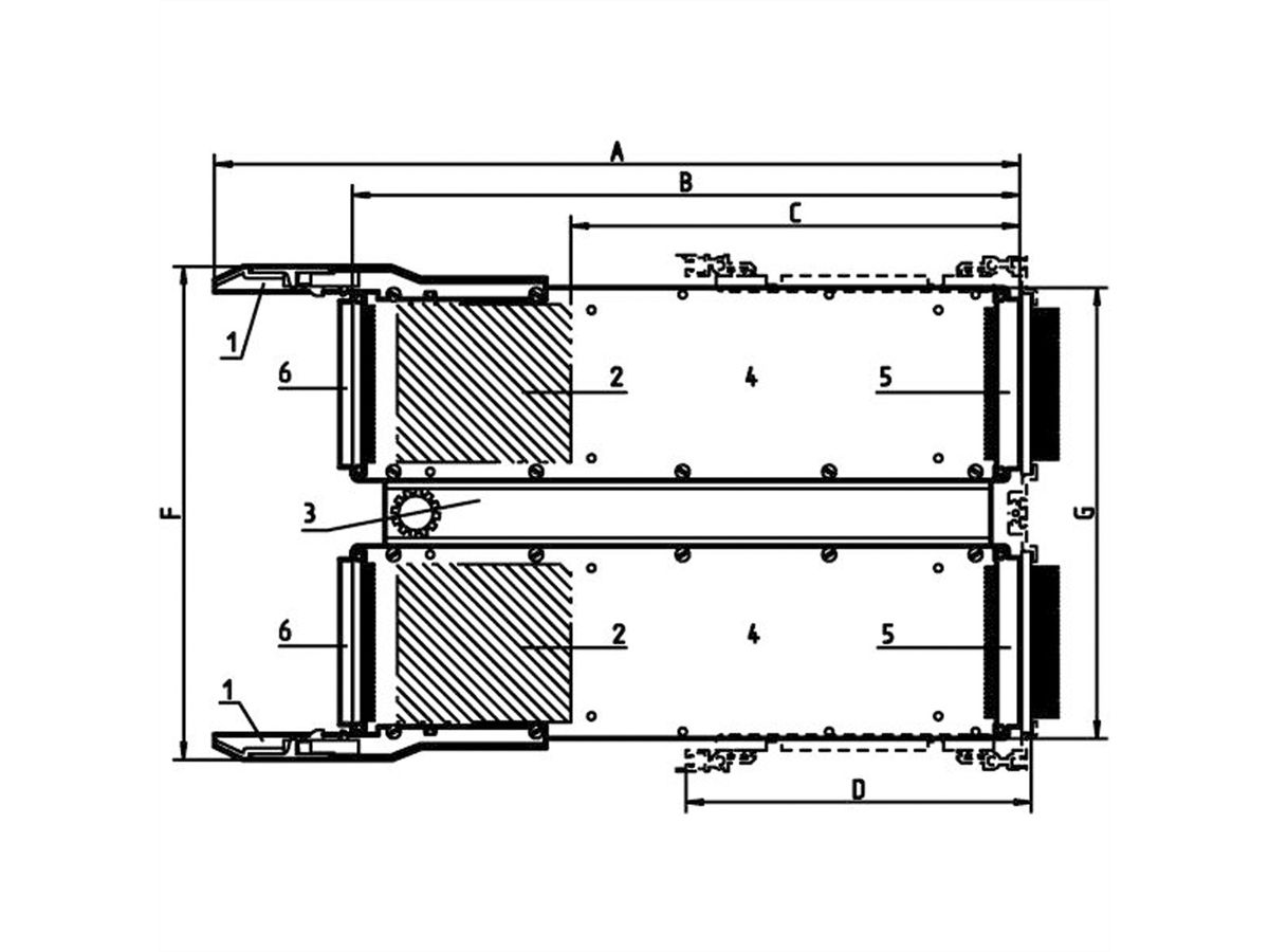 Adaptateurs de test SCHROFF pour VMEbus, P1, 3 U, 220 mm