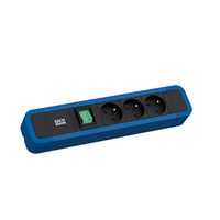 BACHMANN PRIMO 2 3xUTE 1xinterrupteur 2,0m CEE7/7 RAL5010