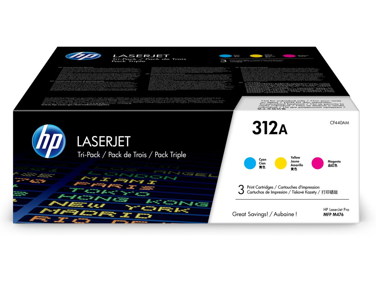 HP Cartouche 312A toner Cyan Tri-Pack