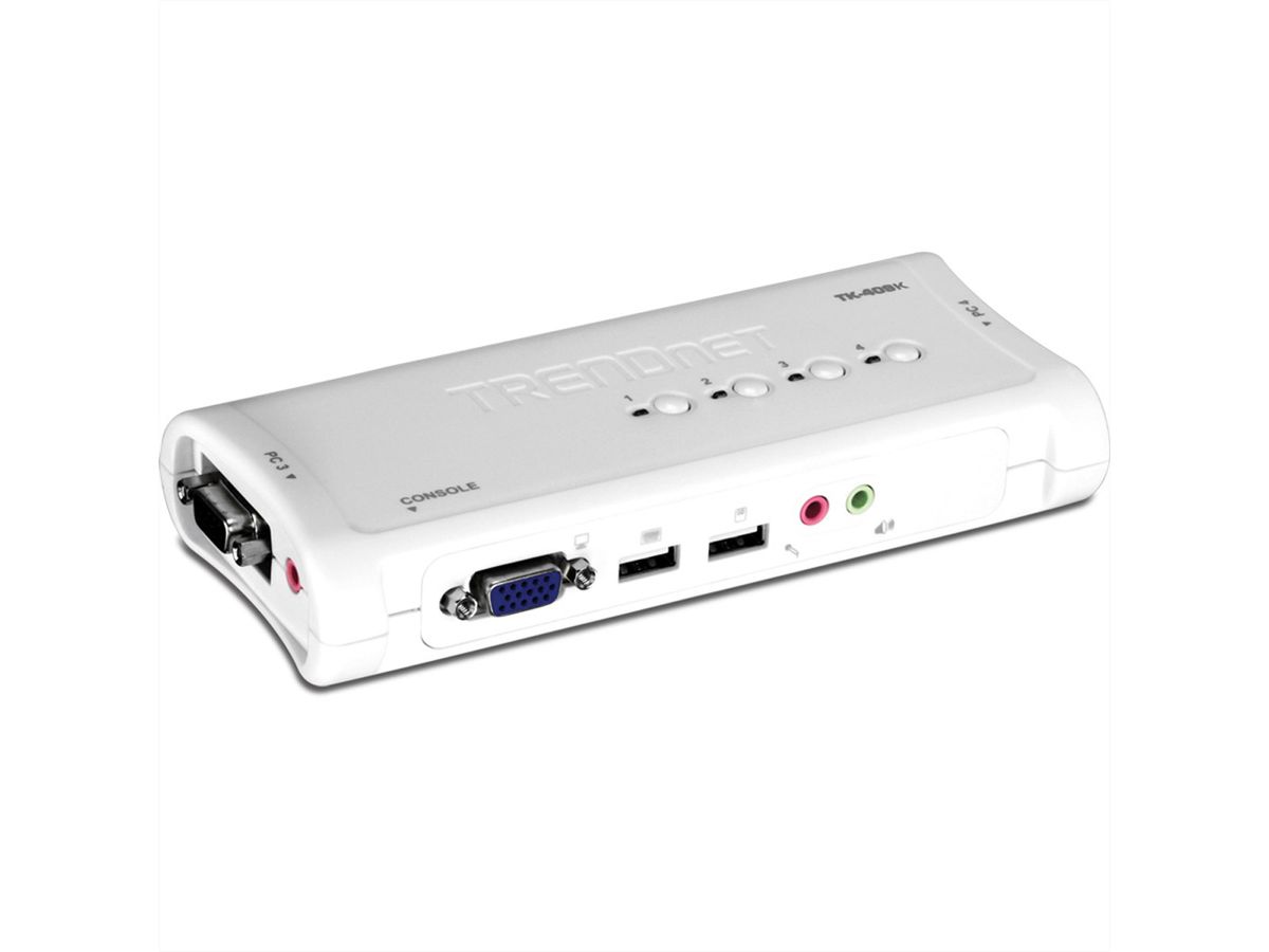 TRENDnet TK-409K Kit de switch KVM USB à 4 ports avec fonction audio