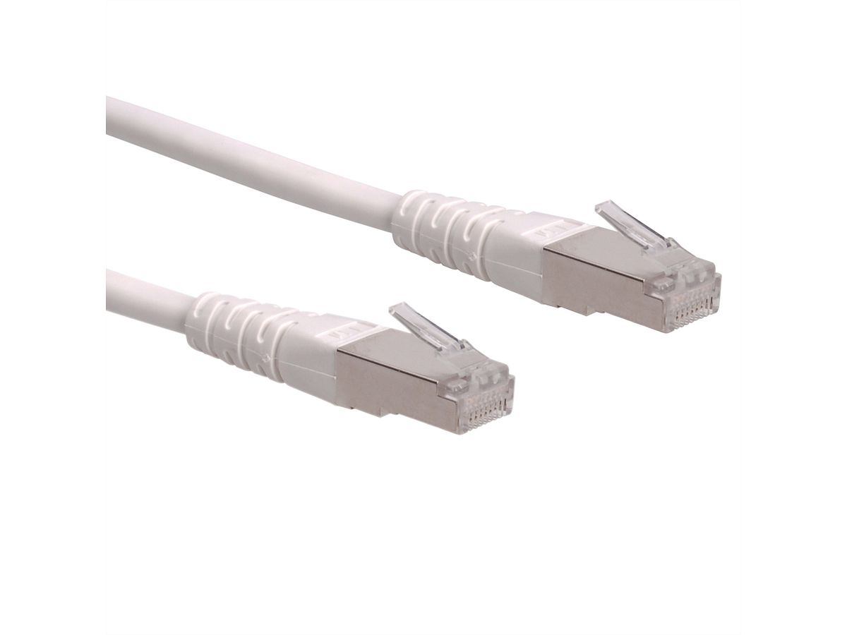 Cordon Cat.6 (Classe E) F/UTP AWG26, blanc, 7 m