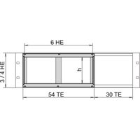 Cage à panneaux SCHROFF pour l'installation de panneaux horizontaux, 4 U, 28 CV