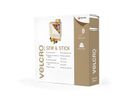 VELCRO® Crochets & velours 20mmx25m blanc, bande à coudre et à coller